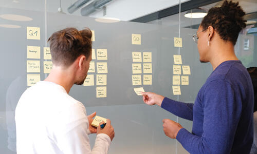 Two students collaborating